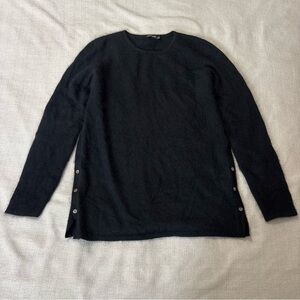 J. McLaughlin cashmere Black Crew Neck Sweater